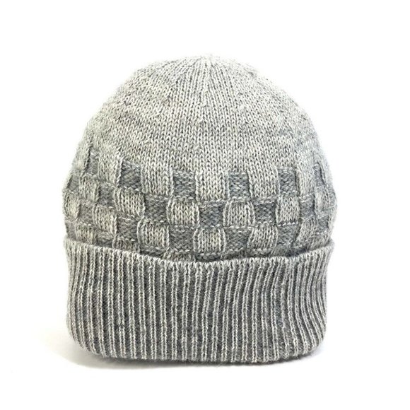 LOUIS VUITTON Damier Beanie fashion accessories/apparel Knit hat wool gray - Picture 12 of 13